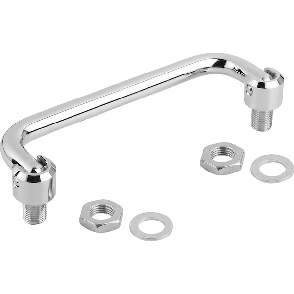 Pull Handle Fold-Down L=118 Steel, High-Gloss Chromed, A=100, D=M10X1